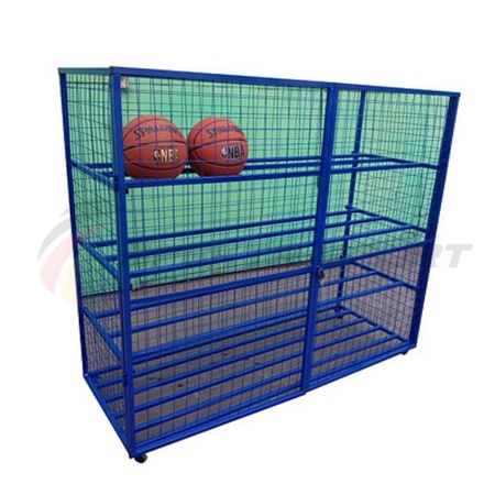 Купить Стеллаж для хранения мячей и инвентаря передвижной металлический (сетка) Разборный в Гаврилове-Яме 