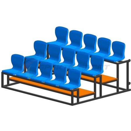 Купить Трибуна мобильная 3 ряда сиденья пластиковые на 15 мест в Гаврилове-Яме 